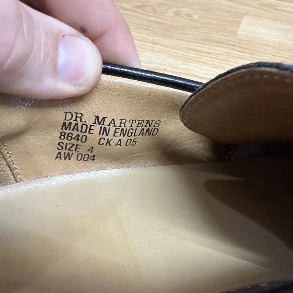 dr marten 8640 CK A 05 womens black leather chunky flats Slip On Size 4 - Picture 7 of 8